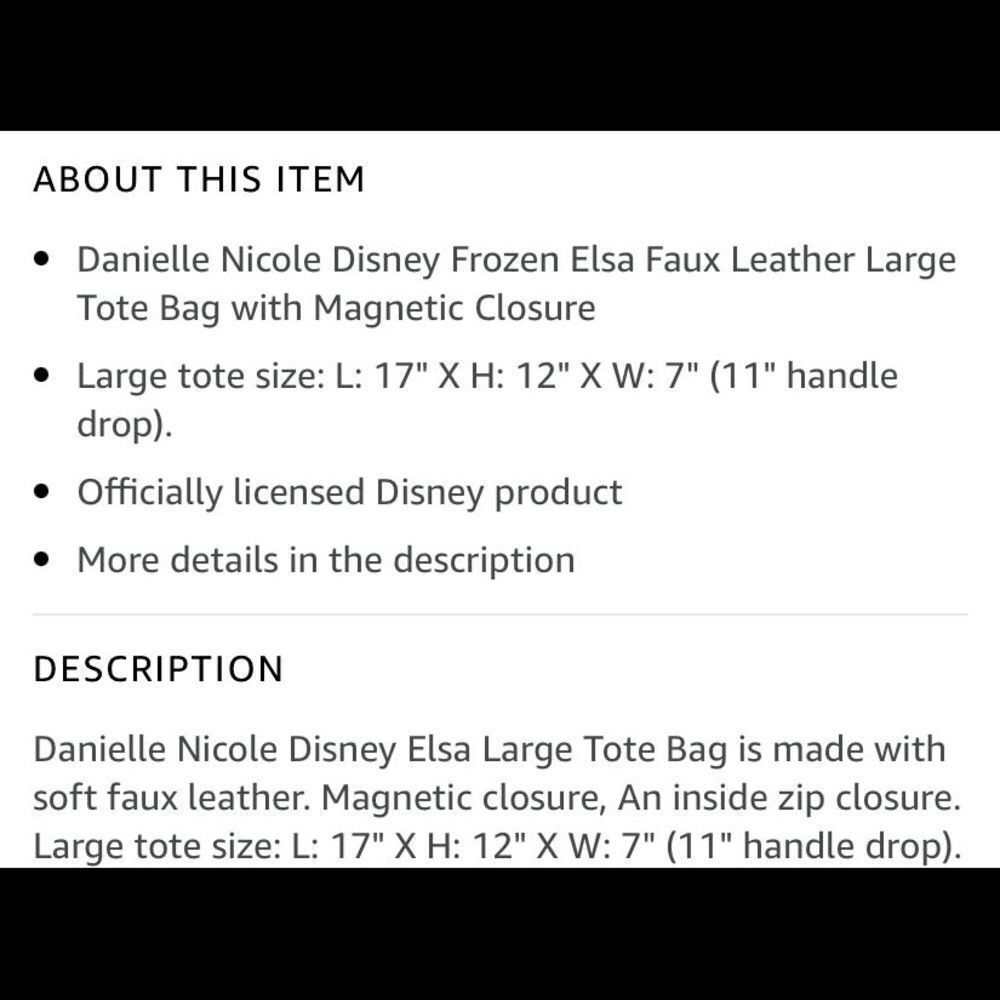 Disney Elsa tote bag‎ - Picture 6 of 8